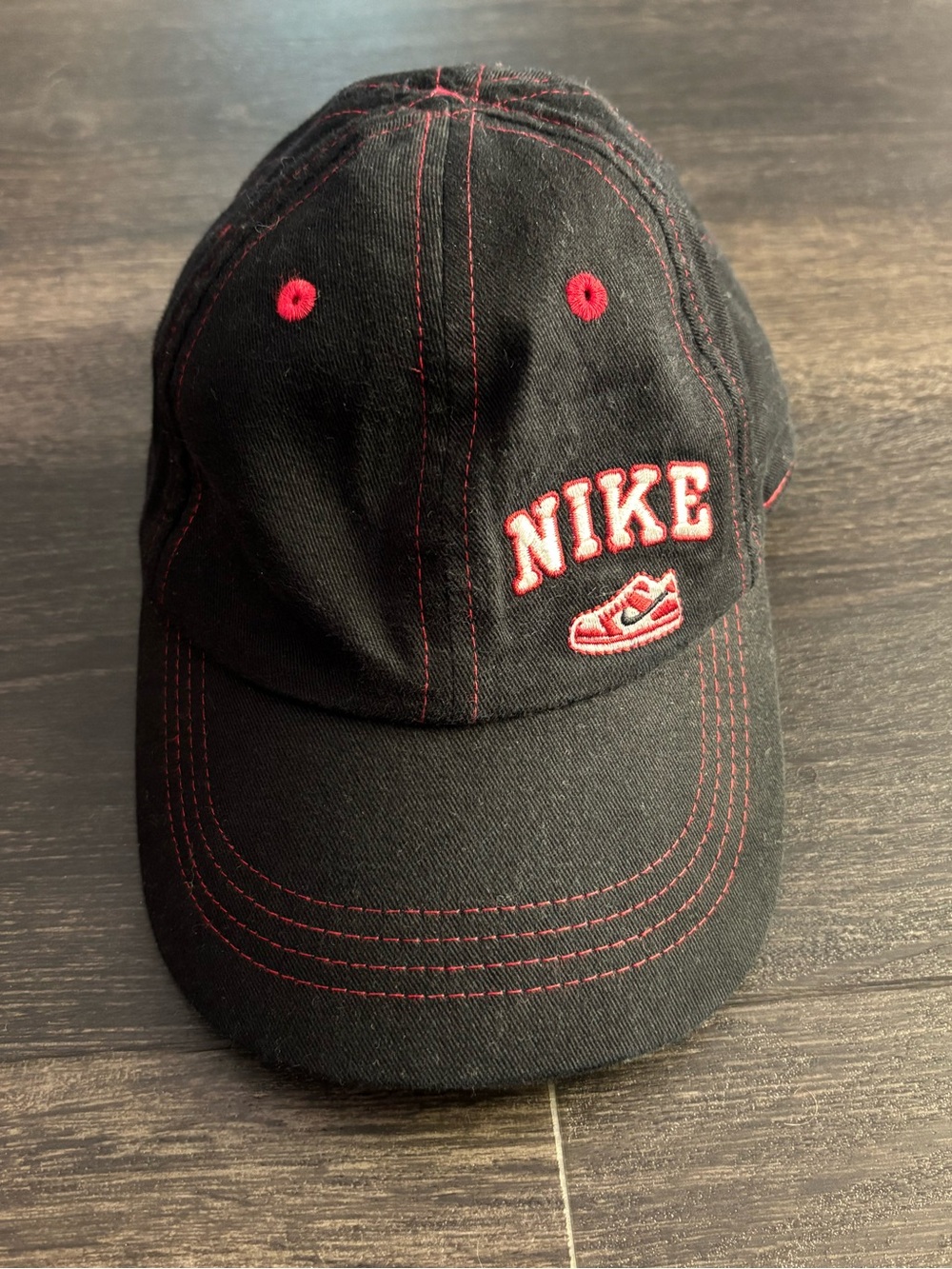 Vintage Y2K Youth Nike Dunk Shoe Hat Black